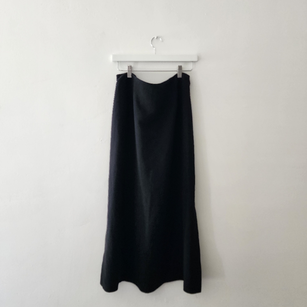 Michele | Classic Black A-Line Maxi Skirt